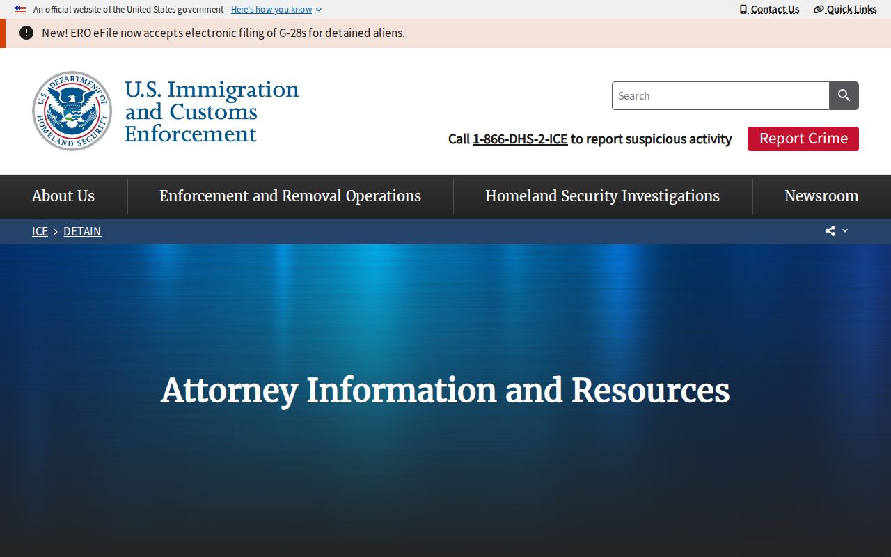 ICE detention and release information resources